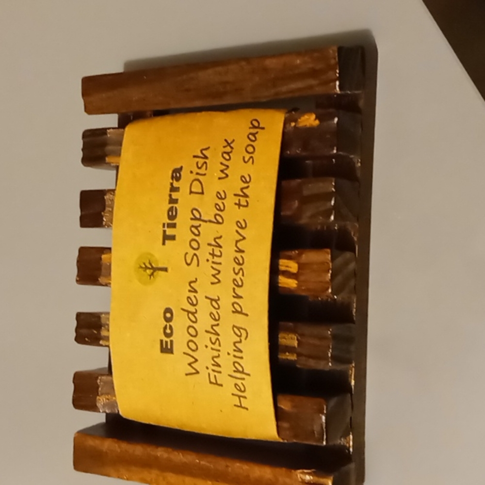 Wooden soap dish